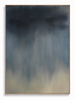 Nocturne Drift moody blue grey atmospheric abstract canvas art print in oak shadow frame