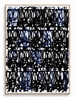 Black Frequency navy black gestural abstract canvas art print in oak shadow frame