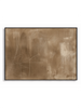 Chalk On Earth taupe chalk mark landscape abstract canvas art print in black shadow frame
