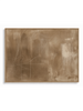 Chalk On Earth taupe chalk mark landscape abstract canvas art print in oak shadow frame