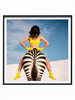 Chromatic surreal figurative framed photographic art print in black frame