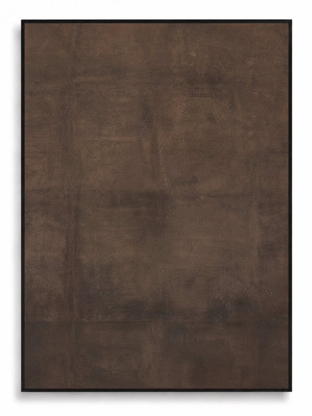 Cordovan deep brown textured abstract canvas art print in black frame
