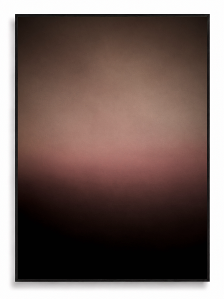 Dusk In Terrain dusty rose terracotta gradient abstract canvas art print in black shadow frame