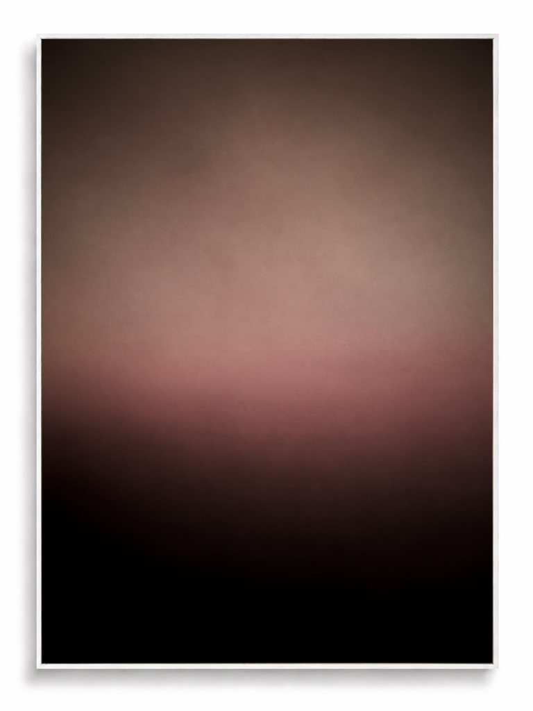 Dusk In Terrain dusty rose terracotta gradient abstract canvas art print in white shadow frame