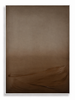 Earth Bound warm terracotta brown atmospheric abstract canvas art print in white shadow frame