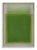 Folia forest green colour field abstract canvas art print in white portrait frame