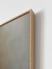 Grounded Light abstract canvas art print oak shadow frame corner detail