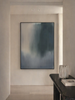 Haze Study moody blue grey atmospheric abstract canvas art print styled contemporary hallway