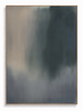 Haze Study moody blue grey atmospheric abstract canvas art print in oak shadow frame