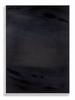 Ink Tide deep black gestural abstract canvas art print in white shadow frame