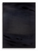 Ink Tide deep black gestural abstract canvas art print in black shadow frame