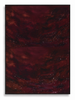 Quite Spectrum III deep crimson burgundy abstract canvas art print in black shadow frame