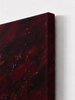 Quite Spectrum III deep crimson burgundy abstract canvas art print canvas wrap side angle texture detail