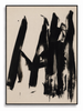 Vertex abstract black brushstroke art print on canvas with black shadow frame by Art House Republic