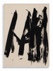 Vertex abstract black brushstroke art print on canvas with white shadow frame by Art House Republic